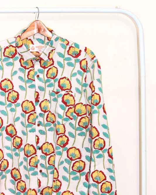 Quirky Floral Ethnic Print Full Sleeve Shirt