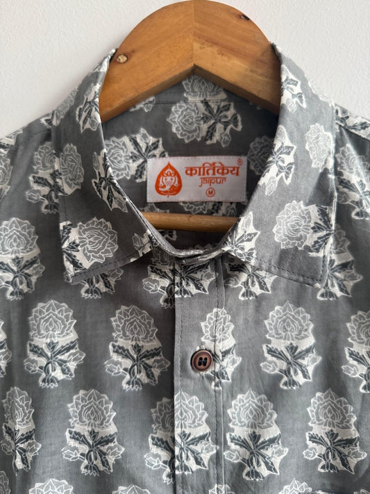 Traditional Print Cotton Mens Full Sleeves Shirt