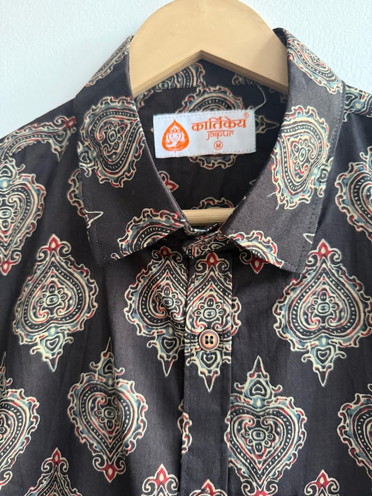 Sanganeri Print Traditional Cotton Shirt For Men