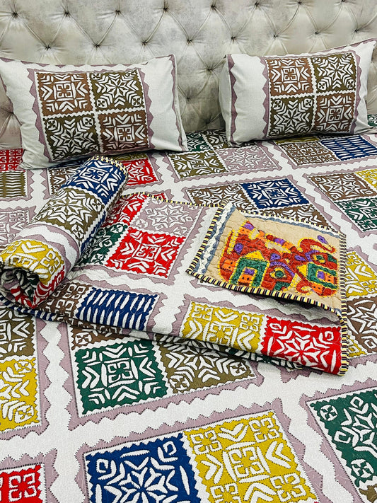 Block Printed Bedding Set