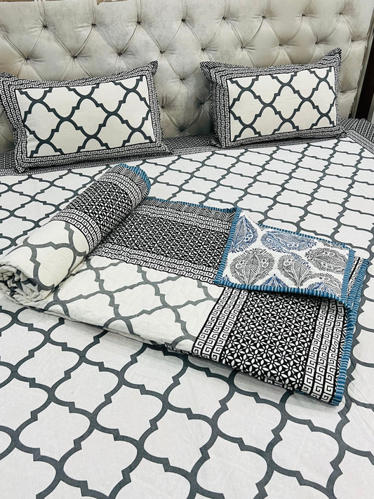 Block Printed Bedding Set