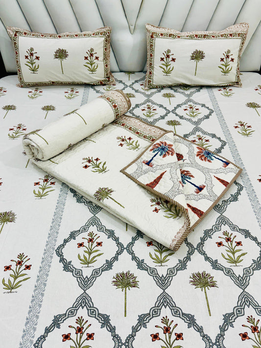 Block Printed Bedding Set
