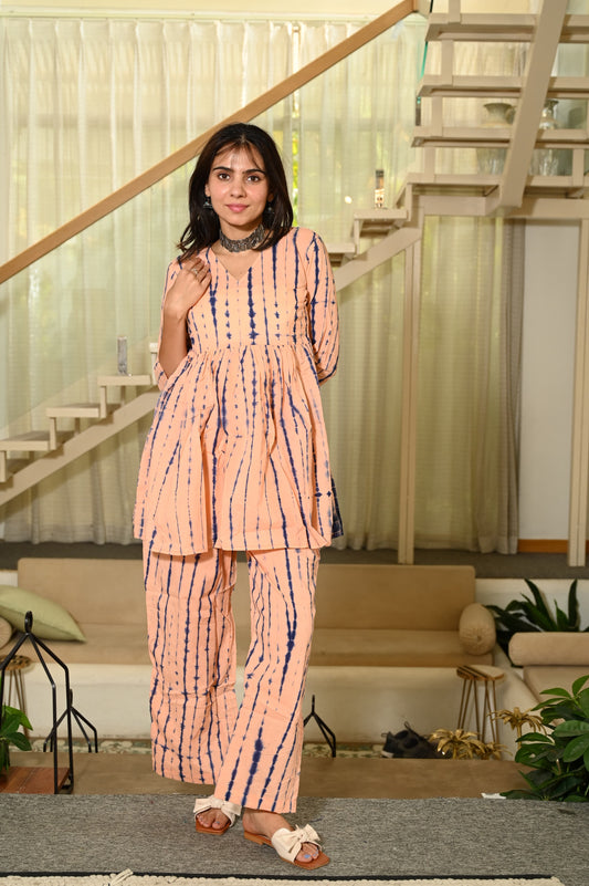 Handblock Pure Cotton Women Coord Set