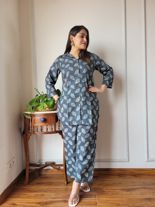 Handblock Pure Women Co-ord set