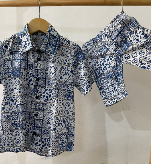 Kartikeye Jaipur Indigo Unisex Co ord Sets for Kids