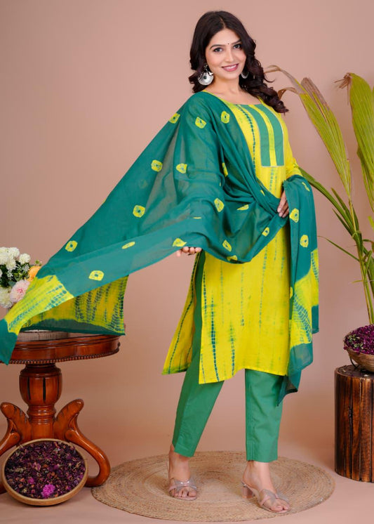 Women’s Cotton Kurti 3 piece suit