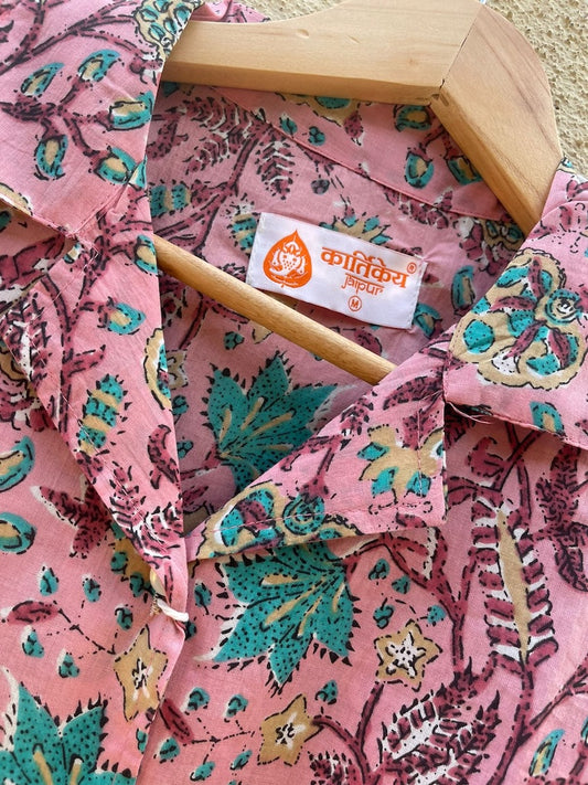 Floral Print Full Sleeve Cotton Shirt for Womens