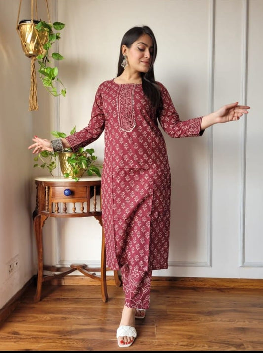 Women’s Cotton Kurti With Pant