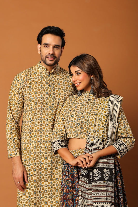 Couple Matching Kurta and Lehenga
