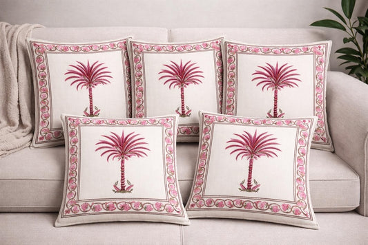 Hand Block Printed 100% Pure Cotton Cushion Covers ( 12*12 )