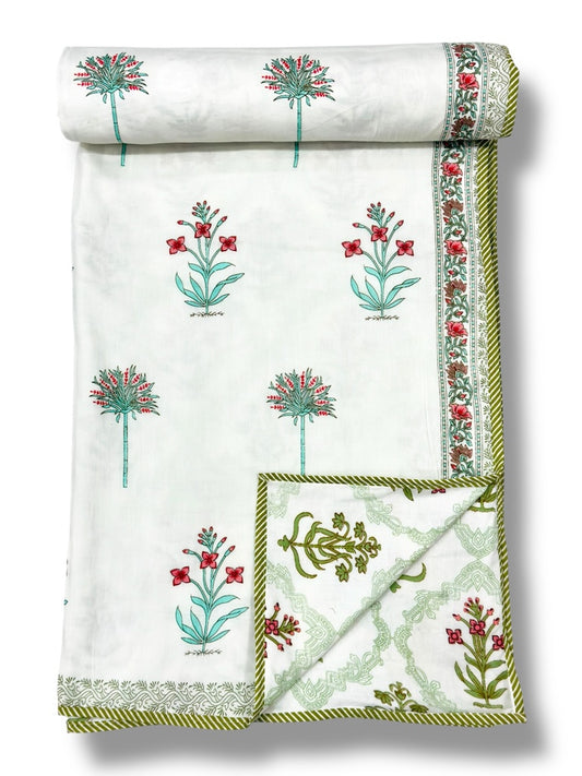 Hand Block Printed Jaipuri Quilts