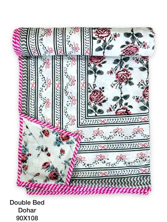Hand Block Printed Jaipuri Quilts