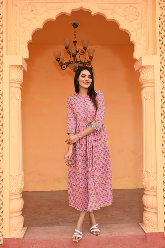 Hand Block Printed One Piece Dress