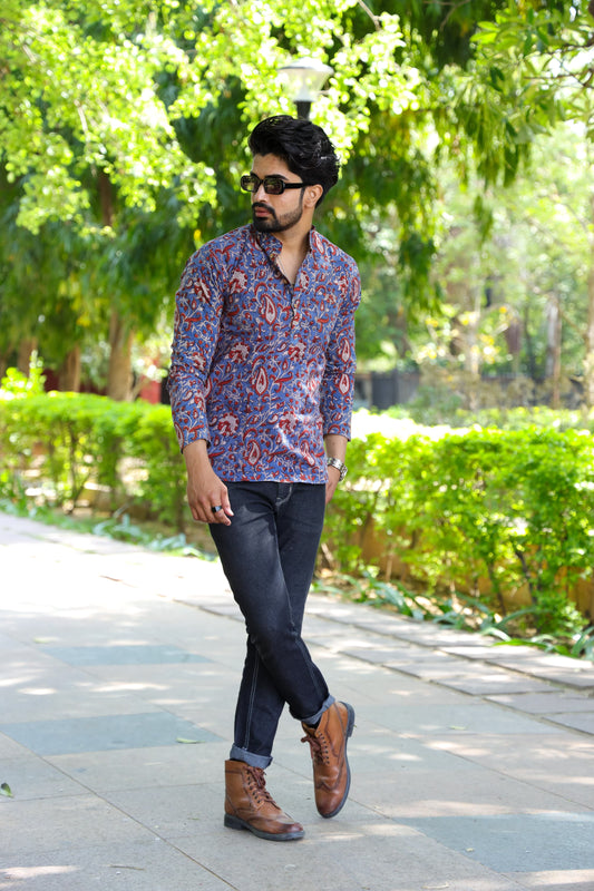 Handblock Cotton Printed Short Kurta