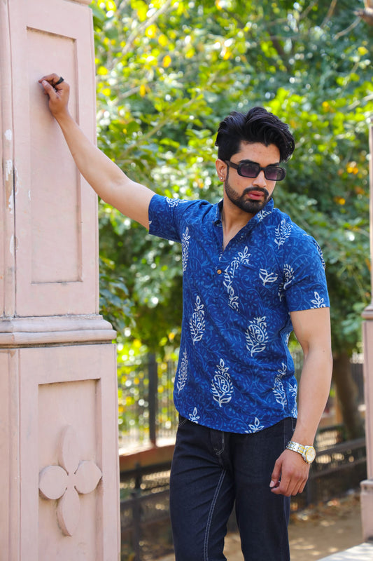 Handblock Cotton Printed Short Kurta