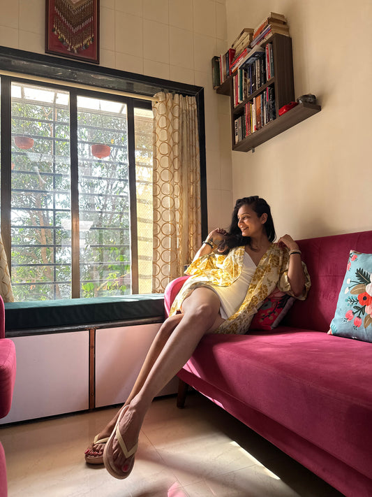 Beach Wear Cotton Kimono - Free Size