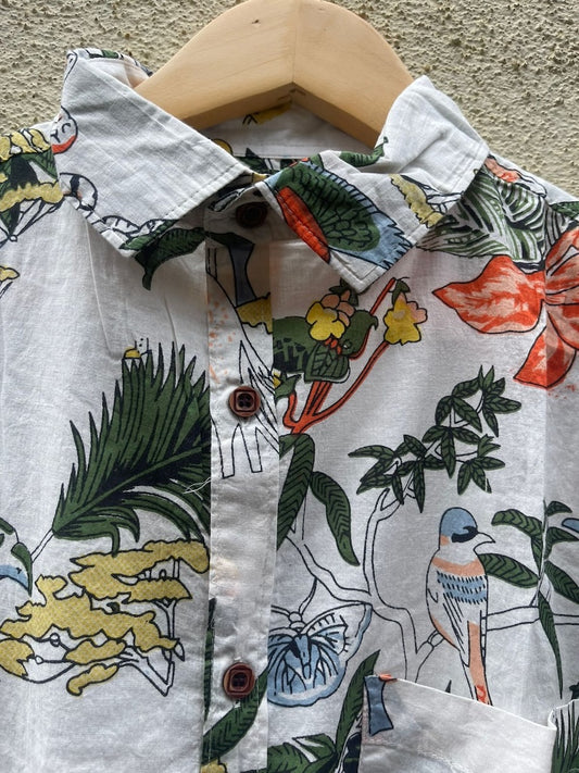 Kartikeya Jaipur Jungle Print Oversized Shirt for Men