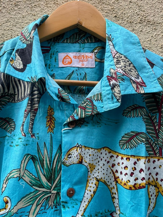 Jungle Print Vintage Full Sleeve Men's Shirt