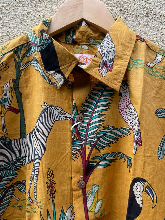 Jungle Print Vintage Full Sleeve Men's Shirt