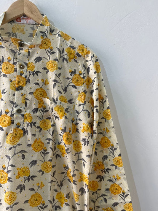 Kartikeya Jaipur Sanganeri Print Cotton Short Kurta