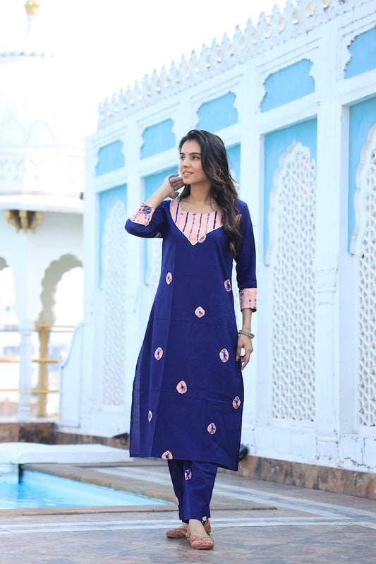 Handprinted Kurti Payjama