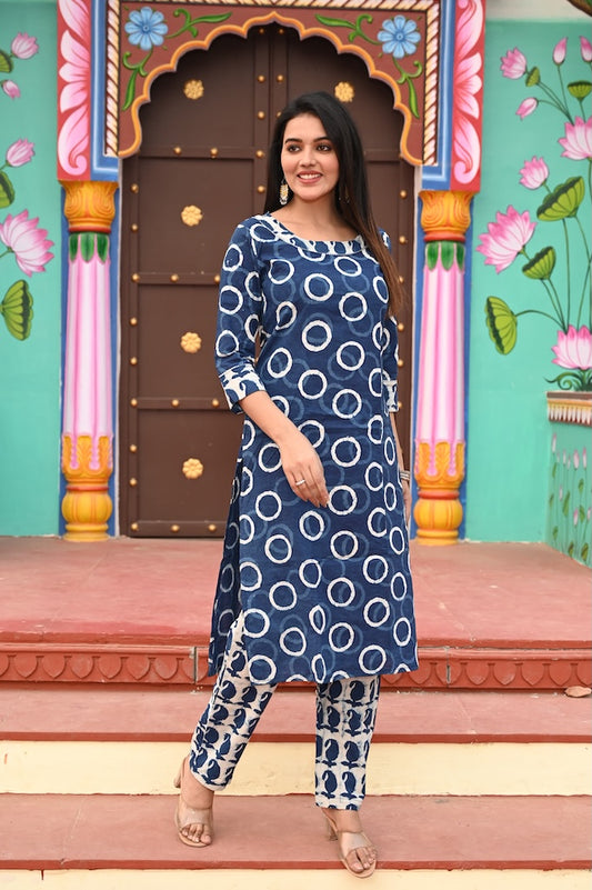 Handprinted Kurti Payjama