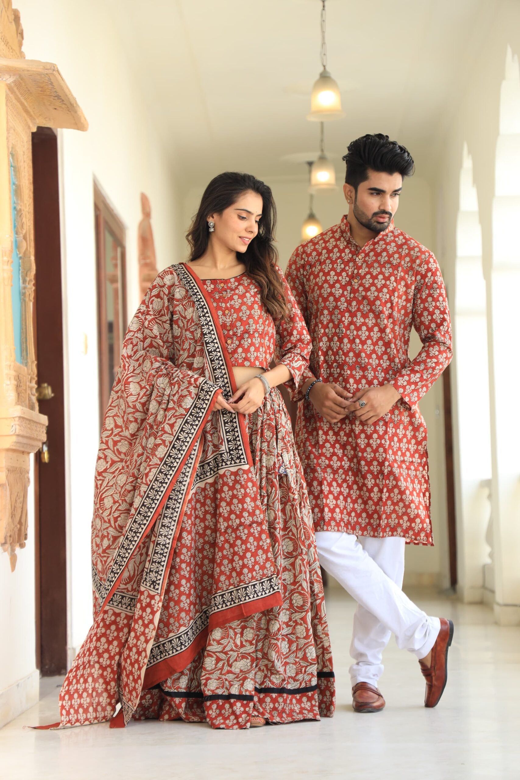Couple Matching Dress Chaniya Choli Kurta Payjama