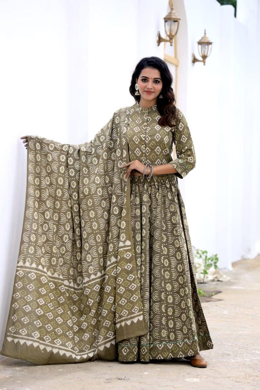 Hand Block Printed Rajasthani Lehenga