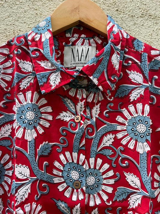 Floral Oversized Shirt for Women NAAN By Ratikha Venugopal