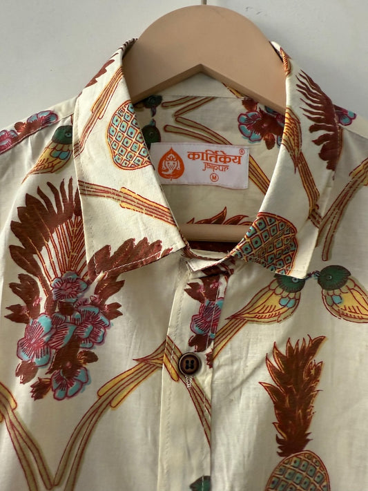 Ananas Cotton Shirt For Men's - Goa Edition