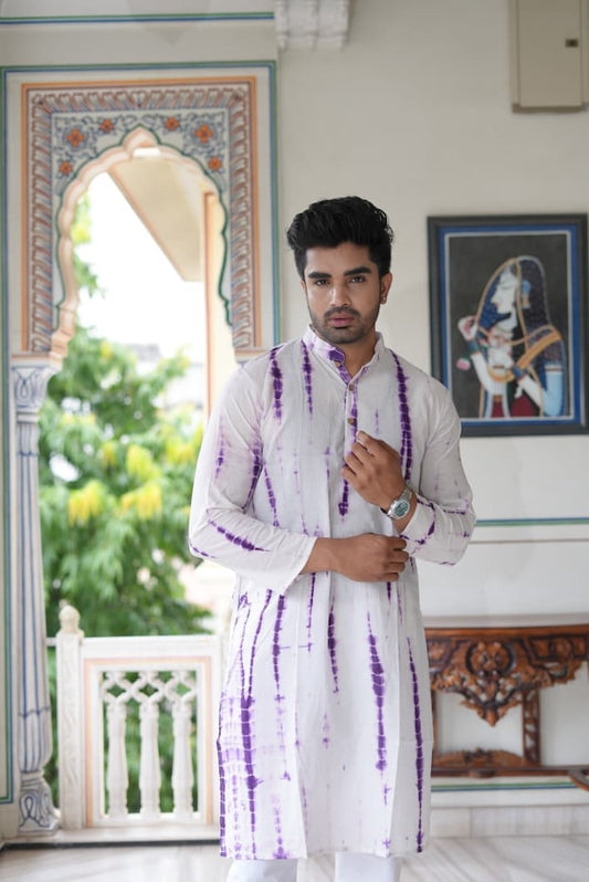 Mens Handblock Printed Kurta