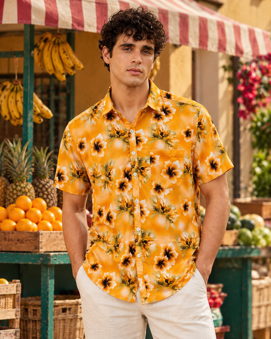 Cotton Blend Casual Shirt For Men