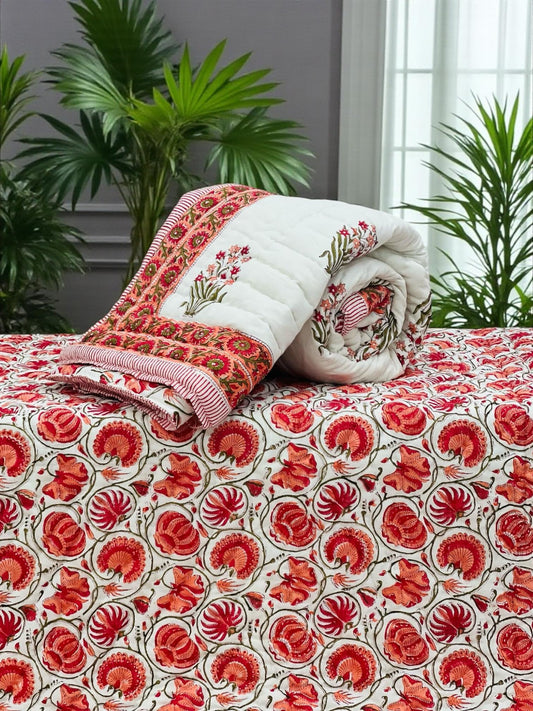 Hand Block Printed Jaipuri Quilts By Label Rahul Singh