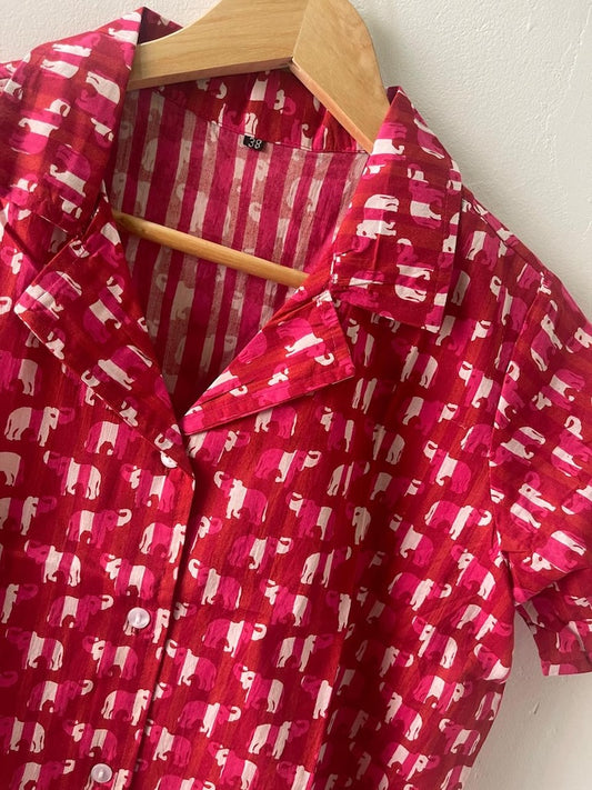 Kartikeya Jaipur Cute Elephant Half Sleeve Shirt