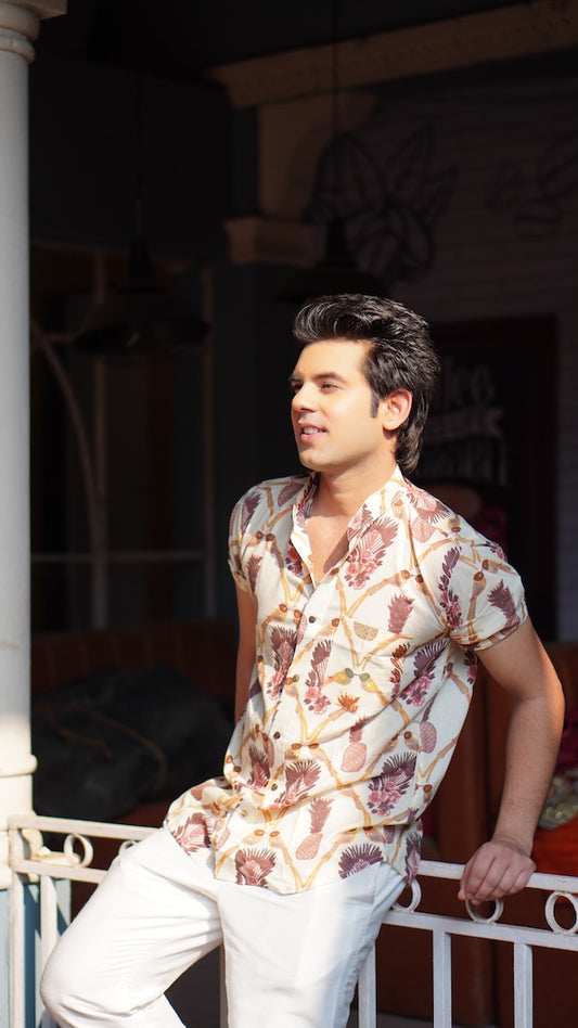 Ananas Cotton Shirt For Men's X Varun Kasturia