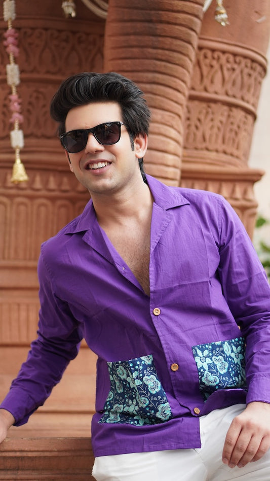 Premium Cuban Collar Shirt with 2 Pockets for ALPHA MEN