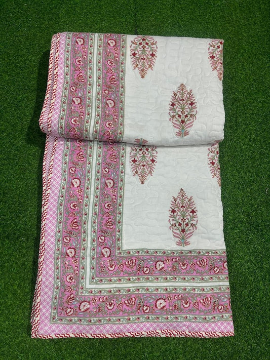 Hand Block Printed Jaipuri Quilts