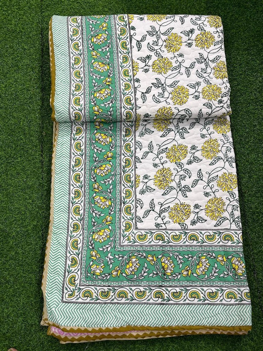 Hand Block Printed Jaipuri Quilts