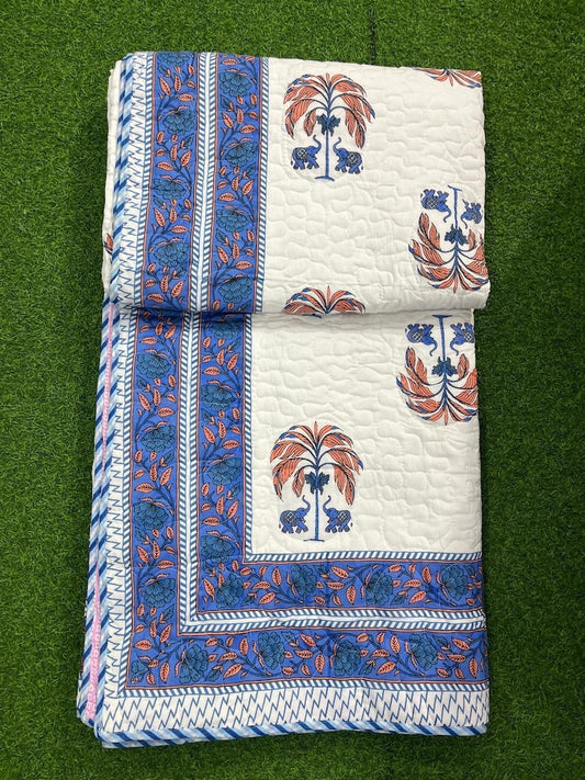 Hand Block Printed Jaipuri Quilts