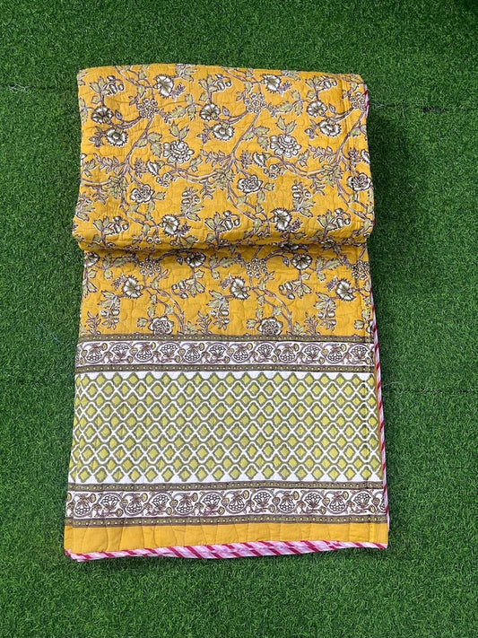 Hand Block Printed Jaipuri Quilts