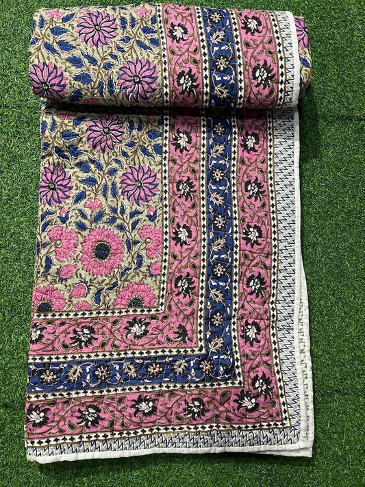 Hand Block Printed Jaipuri Quilts