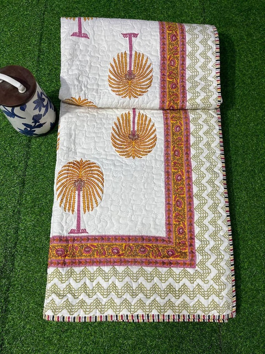 Hand Block Printed Jaipuri Quilts