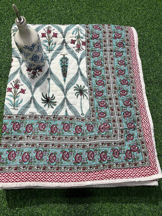Hand Block Printed Jaipuri Quilts