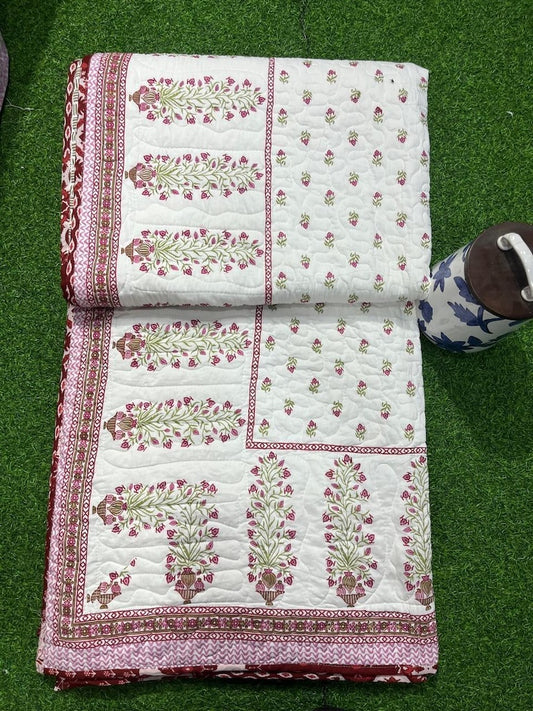 Hand Block Printed Jaipuri Quilts