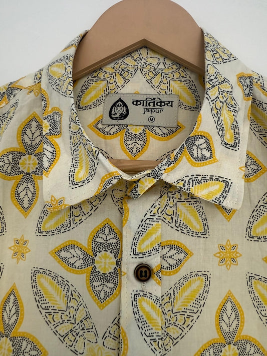 Kartikeya Jaipur Classic Ethnic Print Cotton Shirt