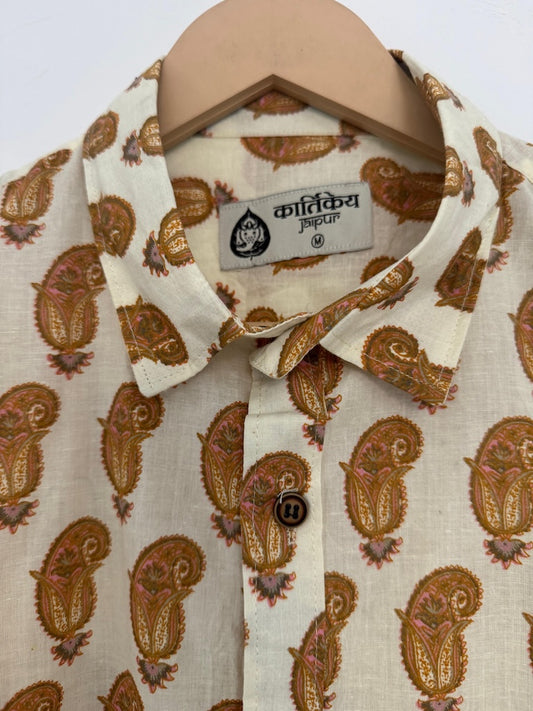 Kartikeya Jaipur Sanganeri Print Cotton Shirt - Artist Edit