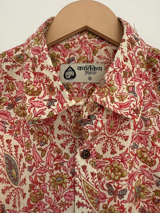 Kalamkari Print Cotton Shirt for Men