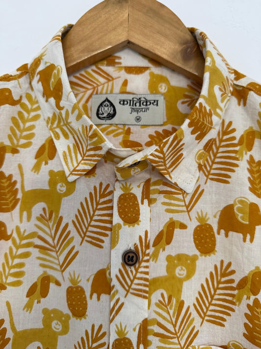 Quirky Print Cotton Casual Shirt for Men