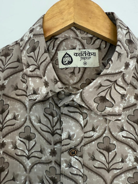 Bagru Print Cotton Casual Shirt for Men