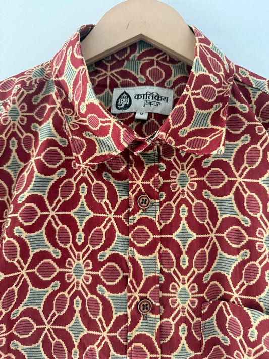 Floral Print Cotton Shirt for Men By Kartikeya Jaipur